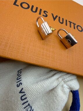 Louis Vuitton Rose Gold-Plated Padlock Pair of Earrings